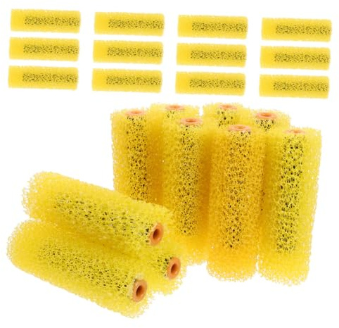 Uonlytech 40 Rodillos De Esponja Para Pintura Con Para Paredes Decorativos Amarillos