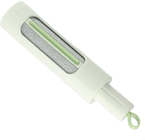Brosse anti-peluches pour poils d'animaux, brosse à vêtements avec poils bidirectionnels, réduction de l'électricité statique, outil de nettoyage portable pour tissu (blanc)