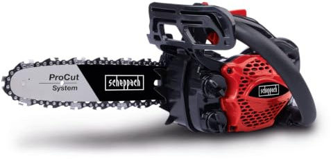 Scheppach Tronçonneuse élagueuse thermique CSP2542-25 cm³ - coupe Ø 21 cm | moteur 2 temps - longueur guide chaine 25,4 cm - système anti vibration - Easy Start
