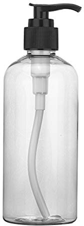 Danigrefinb Dispenser vuoto con erogatore a pompetta, 100/200/300 ml, per lozione, gel doccia e sapone, ricaricabile (trasparente, 100 ml)