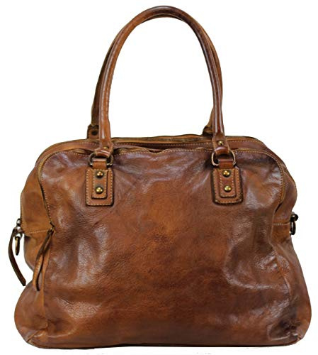 BZNA Bag Lue cognac brown Italy Designer Messenger Damen Handtasche Schultertasche Tasche Leder Shopper Neu