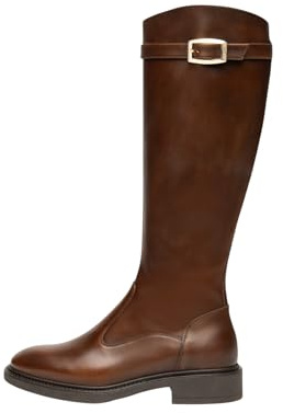 Nero Giardini I514714D Stivali Donna in Pelle - Beige 37 EU