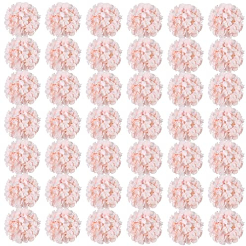 Auihiay 64pcs Hydrangea Artificial Flowers, Silk Hydrangea Heads with Stems, Pink Hydrangea Flowers for DIY Wedding Centerpiece Baby Shower Home Party Decor (Pink)