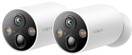 Tapo C425 Außenkamera Akku, 2-Pack | Überwachungskamera aussen mit Magnetische Basis, 2K Auflösung, WLAN, 10000-mAh-Akku, 150° FOV, Kein Hub erforderlich, Unterstützt Solarpanel, Alexa-kompatible