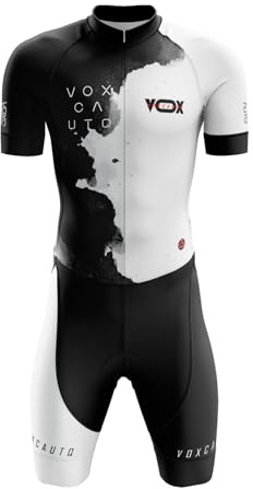 Triathlon Anzug Herren Einteiler, Kurzarm Trisuit 3 Taschen