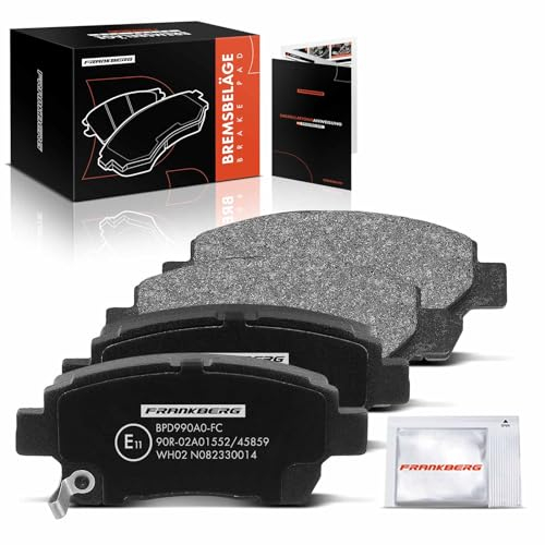 Frankberg 4x Bremsbeläge Bremsbelagsatz Vorne Kompatibel mit Celica ZZT23 1.8L 1999-2002 Coroll.a E12 1.4L 2001-2004 Yaris P1 1.3L 1999-2004 Replace# 044650W050