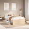 IKAYAA Massivholzbett 120x200 mit Stauraum Bett mit Schubladen Stauraumbett mit Kopfteil Bett 120x200 mit lattenrost-Natur-120 x 200 cm