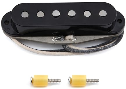FLEOR Vintage Alnico 5 Pickup SSS Single Coil Neck per chitarra elettrica ST, nero