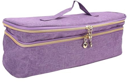 Mumusuki Strumenti per Capelli Borsa da Viaggio, Custodia per Trasporto a Doppio Strato Custodia Organizzatore per Arricciacapelli in Ferro Piastra Asciugacapelli (PURPLE)