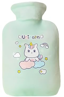 OIXYEE Borsa dell'Acqua Calda con Copertura in Peluche Lavabile, Terapia del Calore per Dolori Muscolari, Crampi Mestruali Schiena, Sollievo Rapido per Adulti, Ideale per Comfort Casalingo in Inverno
