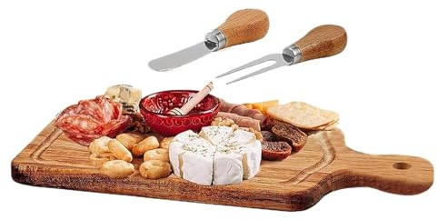 Penlimly Planche à Charcuterie Set | Serveurs Fromage,Plateau Viande Carré Bois avec Couverts et Étiquette Merci,pour Mariage Noël Maison Famille Fête Housewarming