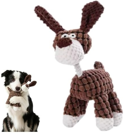 Giocattolo morbido a forma di asino per cani, giocattolo interattivo che squittisce, giocattolo da masticare per cuccioli, giocattolo di peluche a forma di asino per cani di piccola taglia (brown)