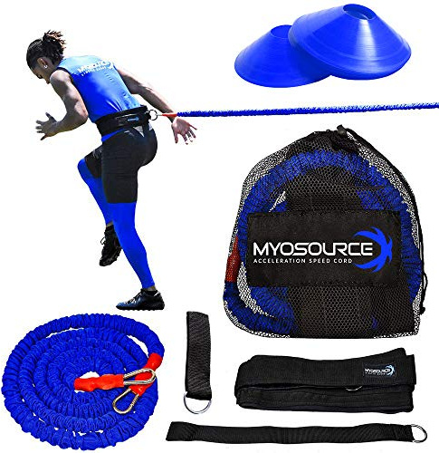 Acceleration Speed Cord Bungee Multi-Sport Resistance Training - Improve Strength, Power, Agility – 3 Belt Sizes (S, M, L) Available - Comfort, Efficiency – Kinetic Bands (Small 31 inch Waist or Less)