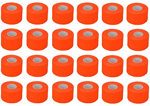 Sport Tape | Breite: 3,8 cm | Länge: 9,1 Meter | elastisches, selbsthaftendes und hautfreundliches Sporttape | Farbe: orange (24)