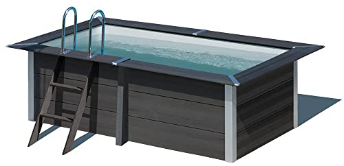 Piscina Rectangular Desmontable de Composite, Piscina Elevada para Jardines y Patios.326 x 186 x 96 cm – Piscina Gre KPCOR2814