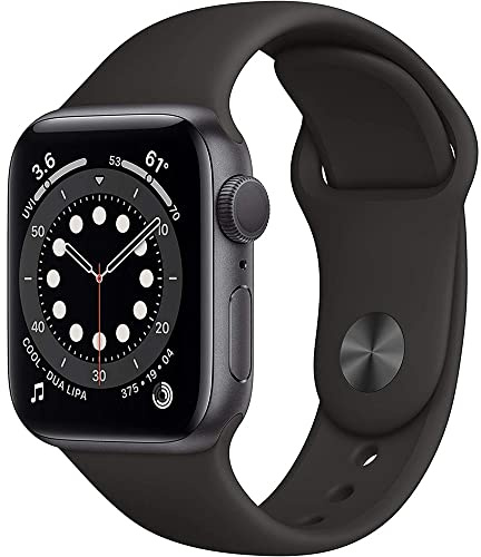Apple Watch Series 6 (GPS + Cellular, 44mm) - Space Gray Aluminum Case with Black Sport Band (Renewed)