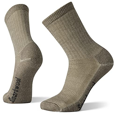 Smartwool Men’s Hike Classic Edition Full Cushion Crew Socks – Merino Wool Socks for Hiking, Camping, Walking & Hunting – Made in USA - Taupe, M
