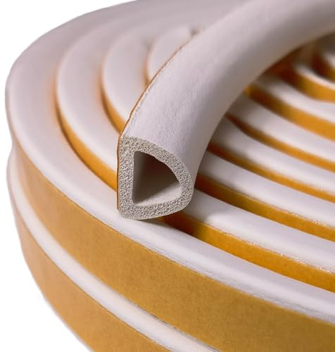 VITAM AMO Weather Stripping Seal Strip for Doors Windows 18 Feet, Self-Adhesive Backing Seals Large Gap (from 5/16 inch to 15/32 inch), Easy Cut to Size