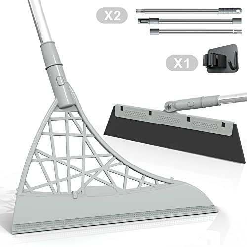 AILUROPODA 2 x magischer Besen Bodenabzieher Wasserkehrer, leicht, multifunktional, magischer Besen mit 1 Kehrbesen, 6 Moppstangen