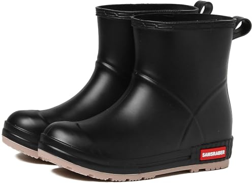HSBDNZQ Rain Boots for Women, Lightweight Warm Waterproof Rain Boots, Anti-Slipping Garden Boots Soft and Durable, Chelsea Rain Boots with Comfortable Insoles for Outdoor
