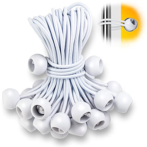 Bungee Cords With Balls 6 Inch, 25 PCS Heavy Duty Bungee Cord | Bungee Straps | Bungee Balls | Bungee Ties With Balls For Luggage, Tents, Flag Pole