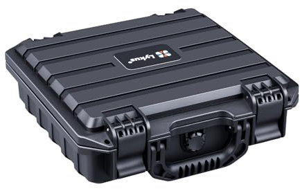 Lykus HC-2811 Wasserdicht Koffer mit anpassbarem Schaumstoff, Innengröße 28,4x26,3x8,7 cm, geeignet für kleine Gegenstände