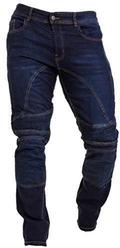 Rider Protec® Men's Motorcycle Jeans Aramid Protective Linning Motorbike Denim Jeans Riding Pants with Removable Armour Biker Trousers for Men