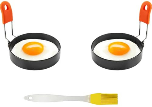 Pancake Form Egg Ring 2 StückStainless Steel Pancake Moulds Fried Egg Moulds for the Pan Pancake form Stainless Steel Non-Stick Egg Ring Spiegeleierformen für die pfanne Spiegeleier form