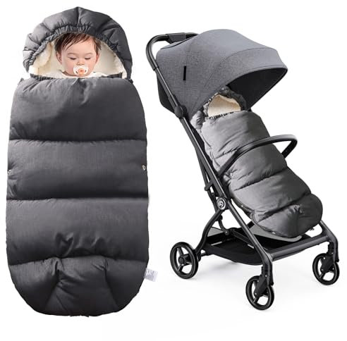 FußSack Buggy, Fusssack Kinderwagen Baby Winter mit ReißVerschluss, Waschbar Baby FußSack, Wetterfest BabyfußSack für Babyschale, Passend für Alle Kinderwagen