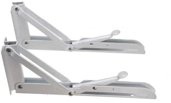 TROGPYXG 2Pcs Dreieckige Klapp Halterung Metall Release Fangen Unterstützung Bank Tisch Klapp Regal Halterung Hause