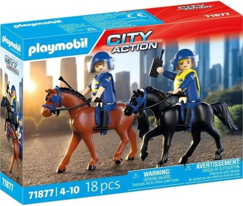 Playmobil Police Squadron – Police Team Playset with Figures & Accessories, Action Roleplay Toy for Kids Ages 4+