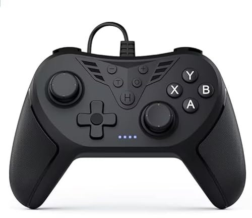 RivalPlay Mando PC, Mandos con Cable para PC(Win 7, 8, 10, 11) con Function Mapeo, Turbo y Doble Vibración- Plug & Play