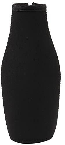 Pqahffowr Paquet de 6 Manchons Refroidisseurs de Bouteilles de BièRe pour Garder la Boisson au Froid Housse de Manchon IsoléE en NéOprèNe Extra-éPais ZippéE Noire