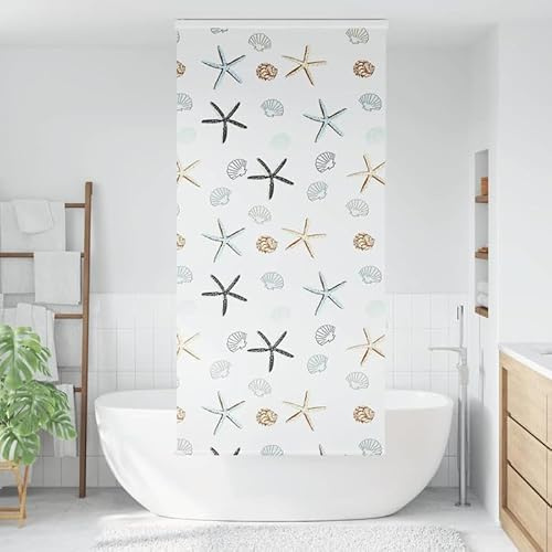 Store de douche avec cassette 90 x 240 cm pour salle de bain, matériau PEVA, imperméable et durable, idéal pour les zones humides, facile à nettoyer