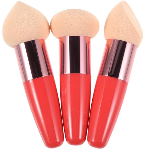 Veemoon 3piezas Lápiz De Belleza Flexible Esponjas De Maquillaje Para Difuminar Portátiles Para Viajes Herramientas Cosméticas Para Mujeres Prácticas y Duraderas