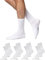 Snocks Herren & Damen Tennissocken (4x Paar) Lange Haltbarkeit Dank Bester Qualität, 01 Weiß (4x Paar), 43 - 46