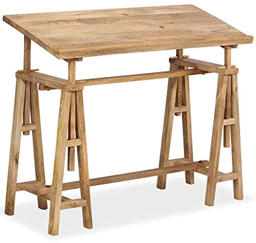 vidaXL Mangoholz Zeichentisch Architektentisch Schreibtisch Arbeitstisch