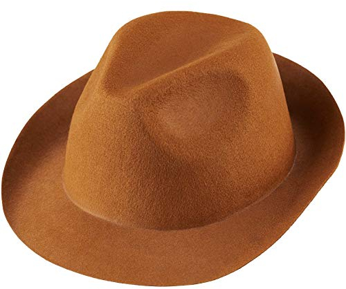 dressforfun 901027 Unisex Hut, breite Krempe, Panama Gangster Party Hut - braun