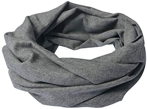 Miobo Écharpe à boucles en coton pour enfants, écharpe tube, écharpe ronde (anthracite, L)