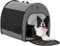 PETSFIT Soft Dog Crate Large, Travel Dog Crate - 30 Inch Lightweight, Roomy, Easy to Set Up, Portable Pop Up Dog Carrier with Thick Mat, Sturdy Portable Cat Kennel, Grey