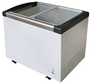 GastroHero Gefriertruhe ECO 350 I Tiefkühltruhe groß 273L I Kühltruhe abschließbar I Gefriergerät mit Glasschiebedeckel I -18°C bis -22°C