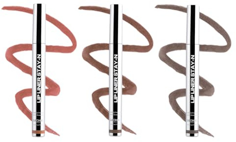 Sacheu Lip Liner STAY-N Peel Off Lip Stain — Rouge à Lèvres Qui Se Décolle, Longue Tenue Mate, Encre à Lèvres Sans Transfert Enrichie en Acide Hyaluronique & Vitamine E (Deep Bundle)