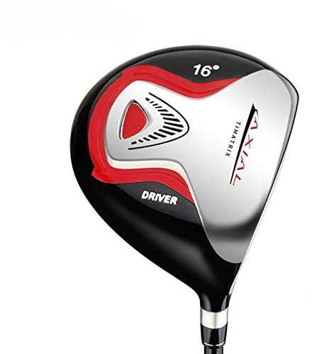 Clubs de Golf pour Enfants, garçons, Un Bois, pour débutants, tête en Alliage, Manche en Carbone, Centre de gravité Bas, Toucher Solide, Noir Rouge (Couleur : Noir Rouge, Taille : 6-8)