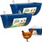 Fence Feeder Chicken Hanging Feed Trough Poultry Waterer Bucket Feeding Container with Clips for Livestock Goat Feeder Supplies 2 Pack