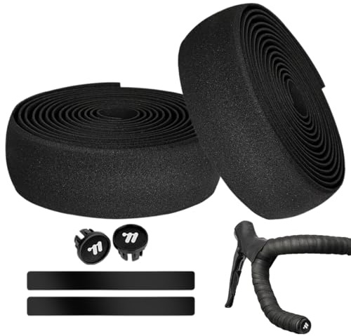 Fahrrad Lenkerband,1 paar, Rutschfest und Stoßdämpfend für MTB Rennrad und Urban Cycling Inkl. Abklebeband und Lenkerstopfen