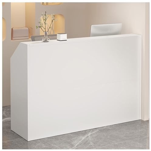 Moderner, kompakter Bürotisch und Salon-Empfangstheke mit abschließbarer Schublade, stilvoller Empfangstisch für Büro, Lobby, Café und Schönheitssalon, 100 cm