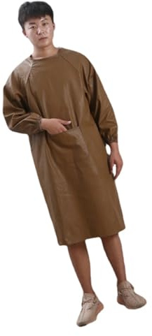Fahoujs Delantal De Resistencia Industrial Protecciones De Brazo Completo Ropa De Trabajo De Construcción De De PU Superficies Resistentes a Las Manchas Uso Pesado Delantal Impermeable Engrosado