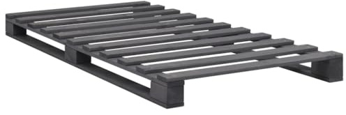 Generico Giroletto in Pallet Grigio Legno Massello di Pino 90x200 cm,Mobili,Letti e Accessori,Letti e telai per Letti,Grigio,22 kg,285248