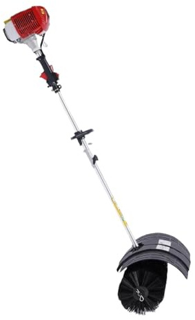 Spazzatrice A Spinta 1,7KW Manuale For Esterni 52cc 2 Cicli Miscela Gas/olio Spazzaneve A Tempi Raffreddata Ad Aria Rosso Ampia Area Di Pulizia