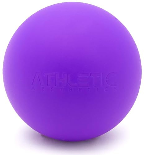 Balle de massage [6 cm de diamètre] – Convient comme balle de crosse et balle de fascias pour l'auto-massage et la thérapie des points de déclenchement (traitement précis des tensions) (violet)